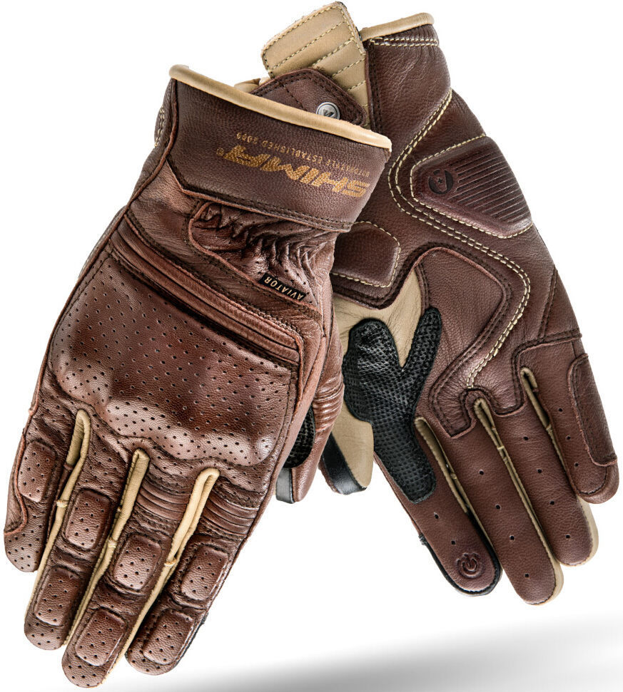 SHIMA Aviator Motorrad Handschuhe braun M Abbildung 3