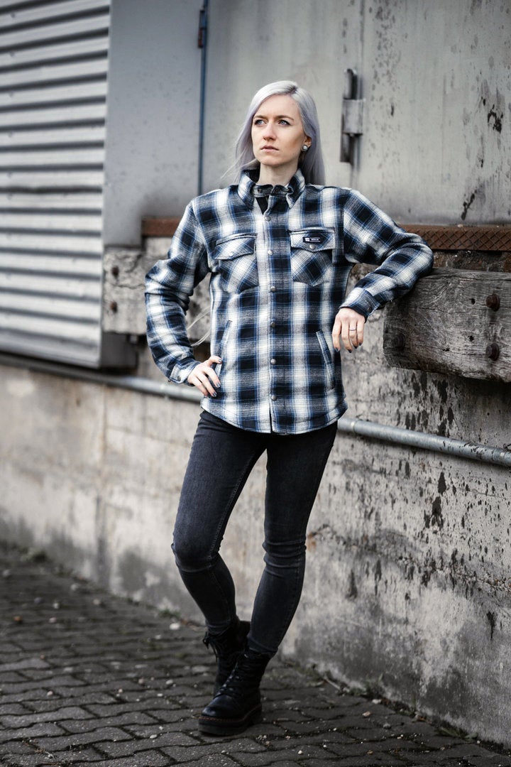 Merlin Madison Camicia da donna in moto blu/crema S Figura 6