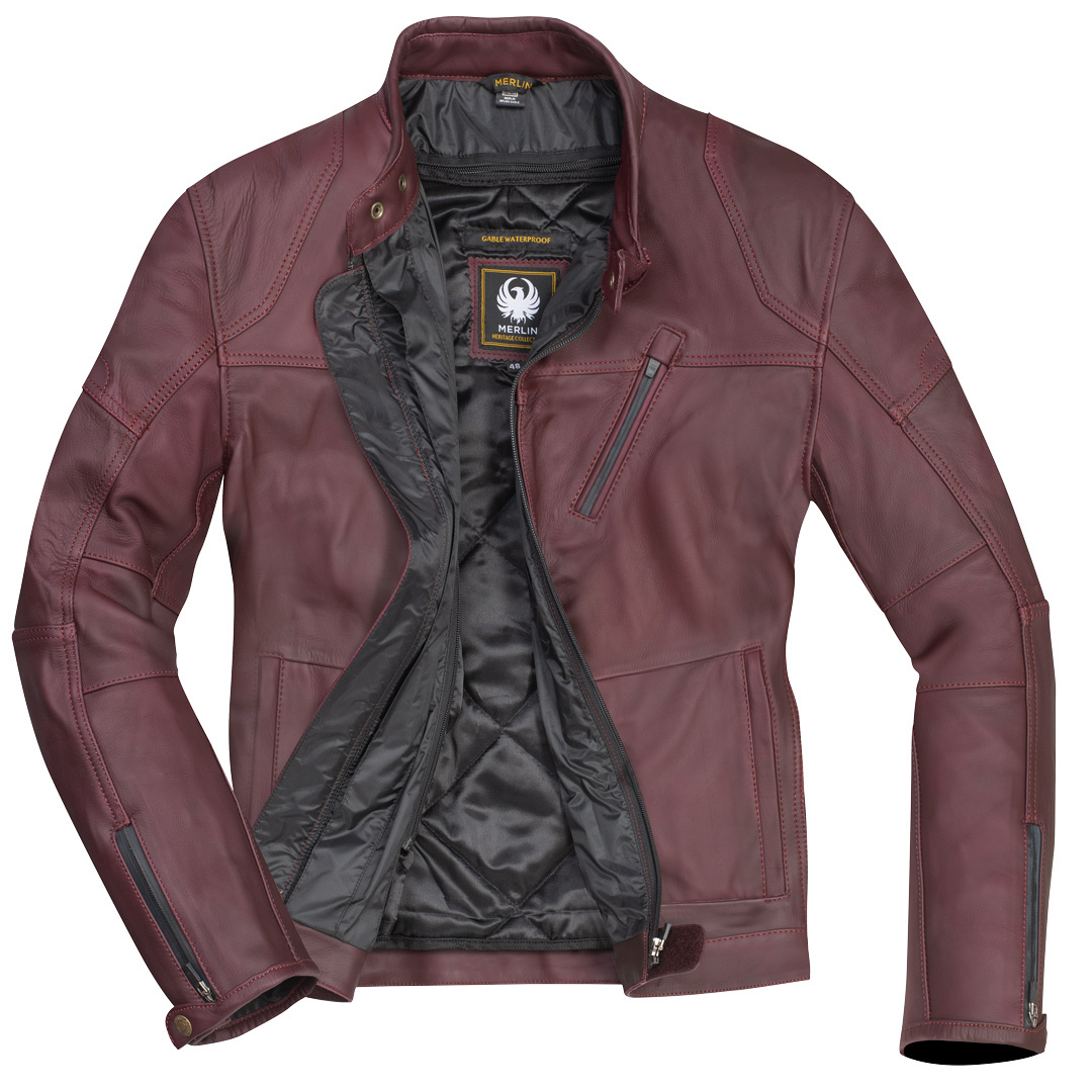 Merlin Gable Giacca di pelle da moto rosso scuro M Figura 2