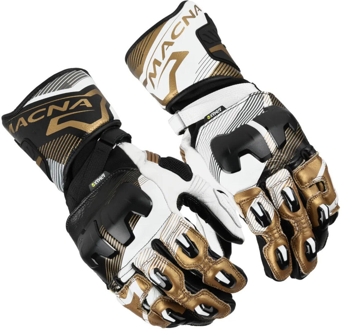 Macna Powertrack 2.0 Motorcykel handsker sort/hvid/guld L Figur 1