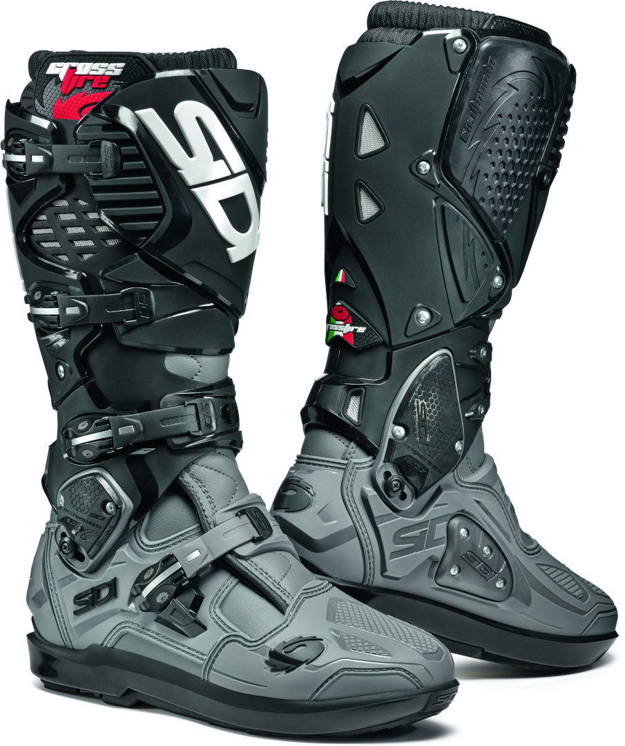 Sidi Crossfire 3 SRS Motocross Støvler grå/sort 44 Figur 1