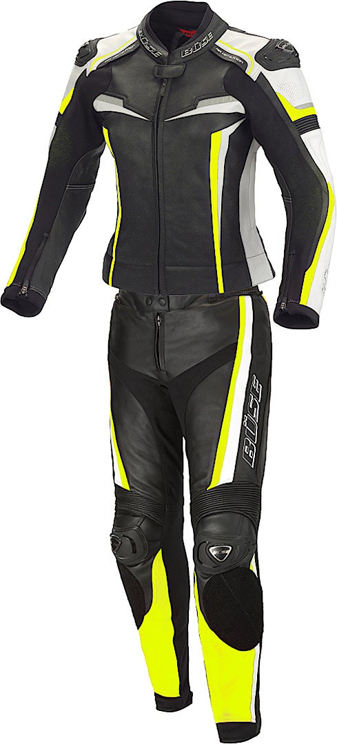 Büse Mille Two Piece Ladies Motorcycle Leather Suit black/yellow 34 Figure 1