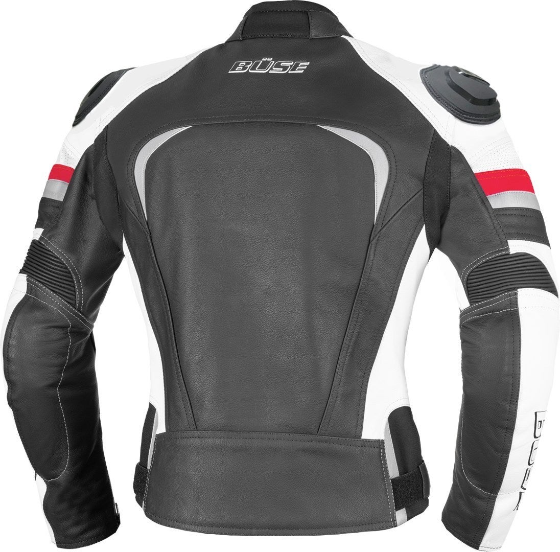 Büse Monza Ladies Motorcycle Leather Jacket black/white/red 44 Figure 2