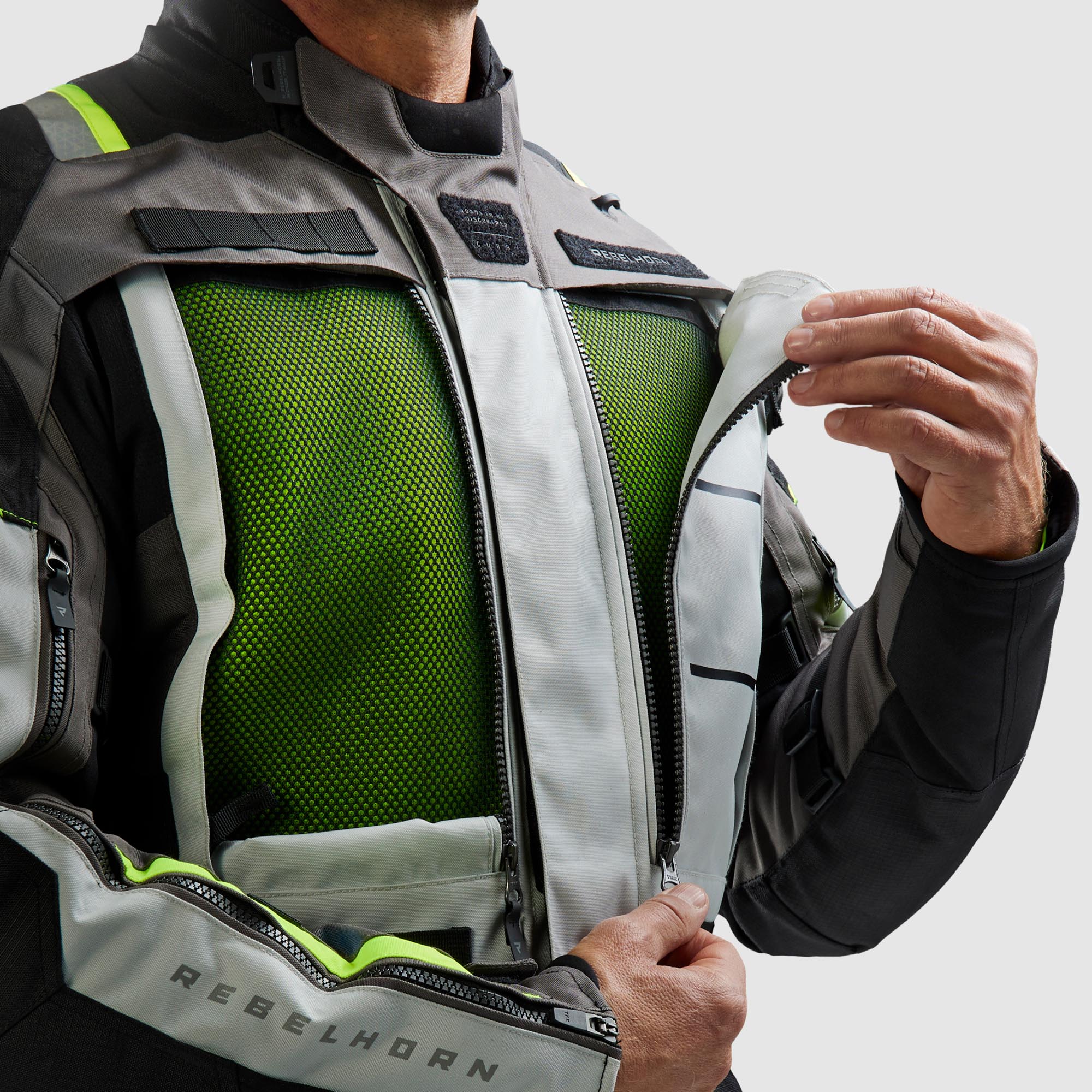 Side view of Rebelhorn Cubby 5 waterproof Motorcycle Textile Jacket
