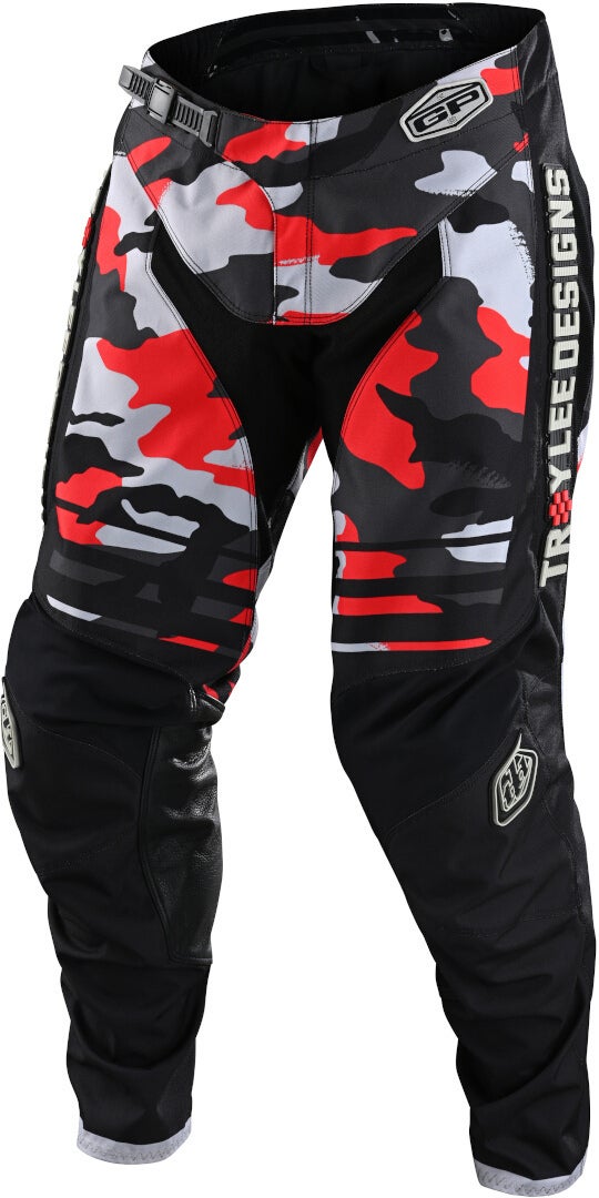 Troy Lee Designs GP Formula Camo Motocross bukser sort/grå/rød 34 Figur 1