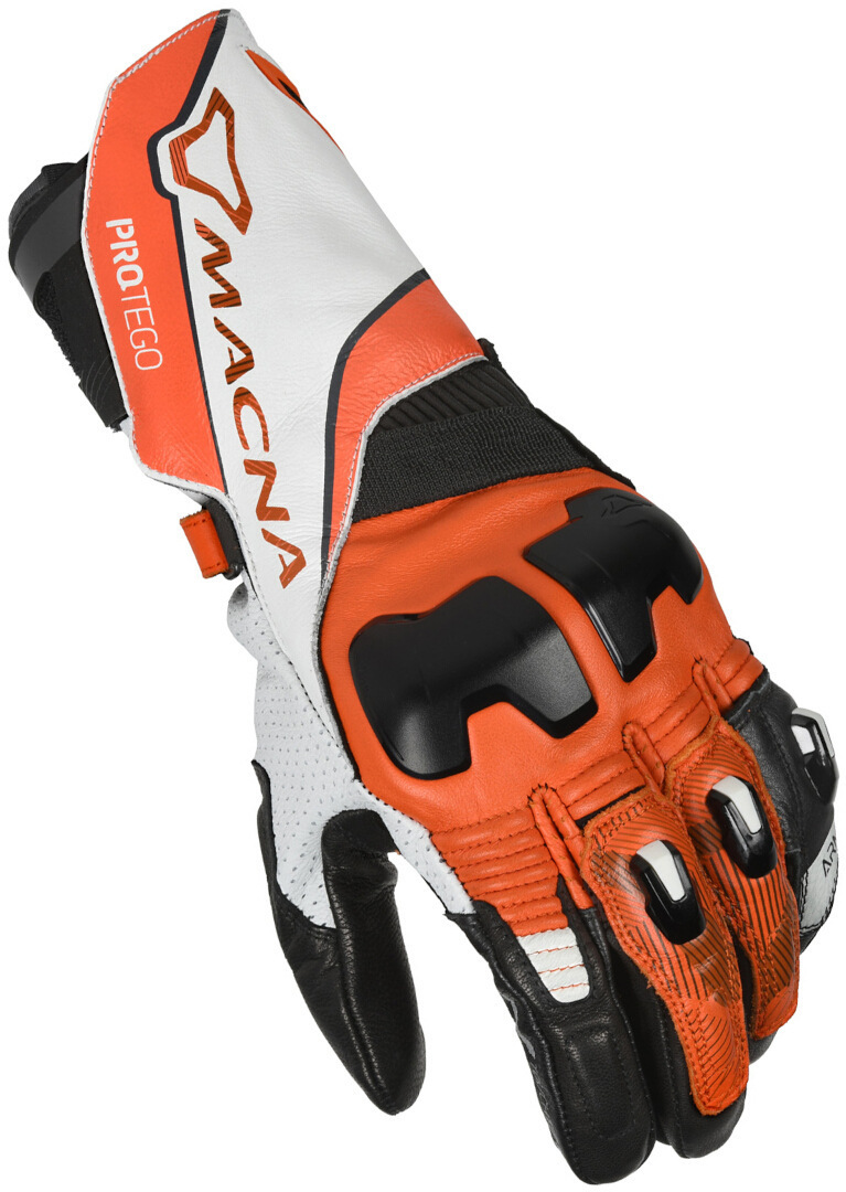 Macna Protego Motorcykel handsker orange/sort/hvid L Figur 1