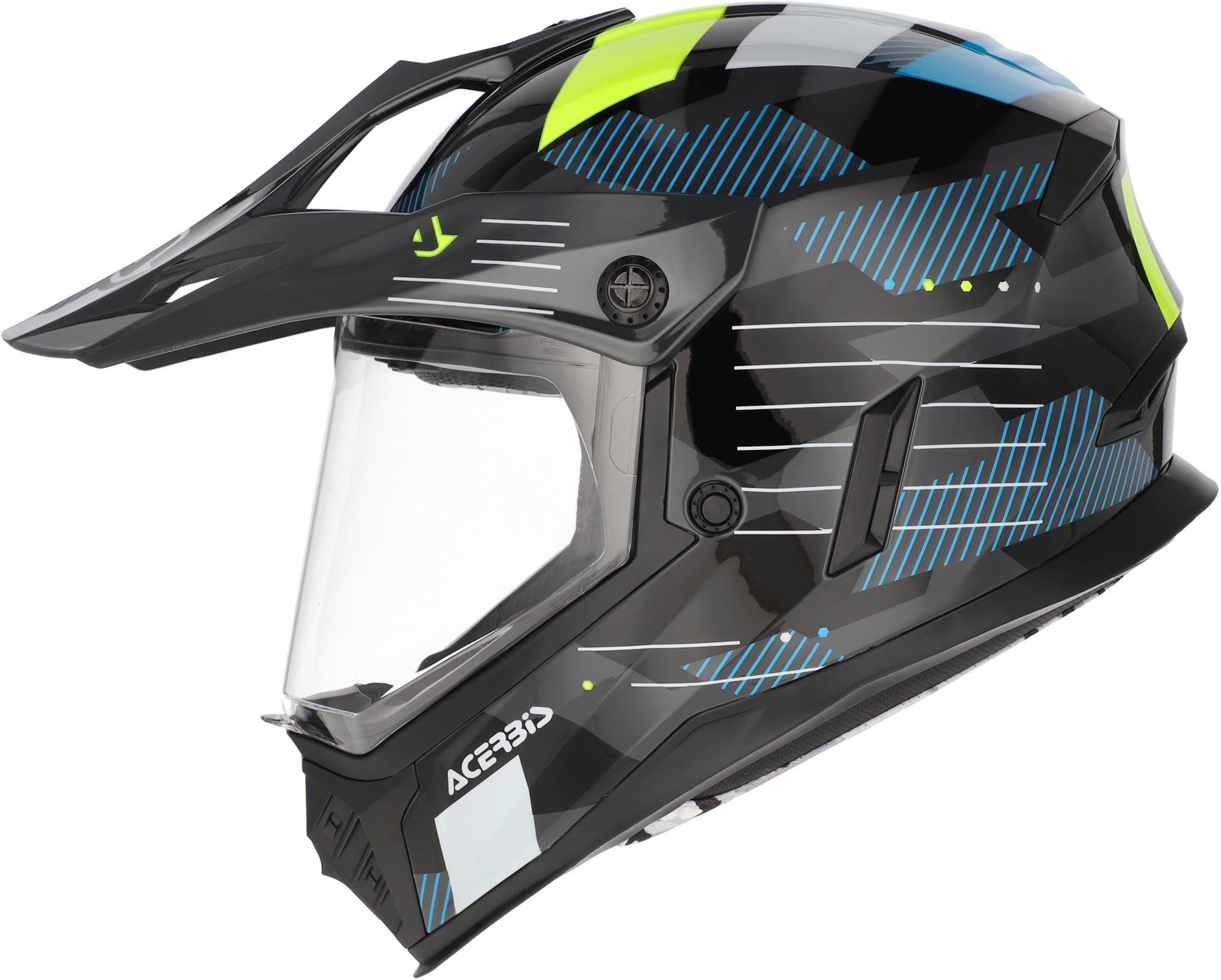 Acerbis Rider Graphic Casco Enduro Giovanile nero/blu/bianco Y/XL (55/56) Figura 3