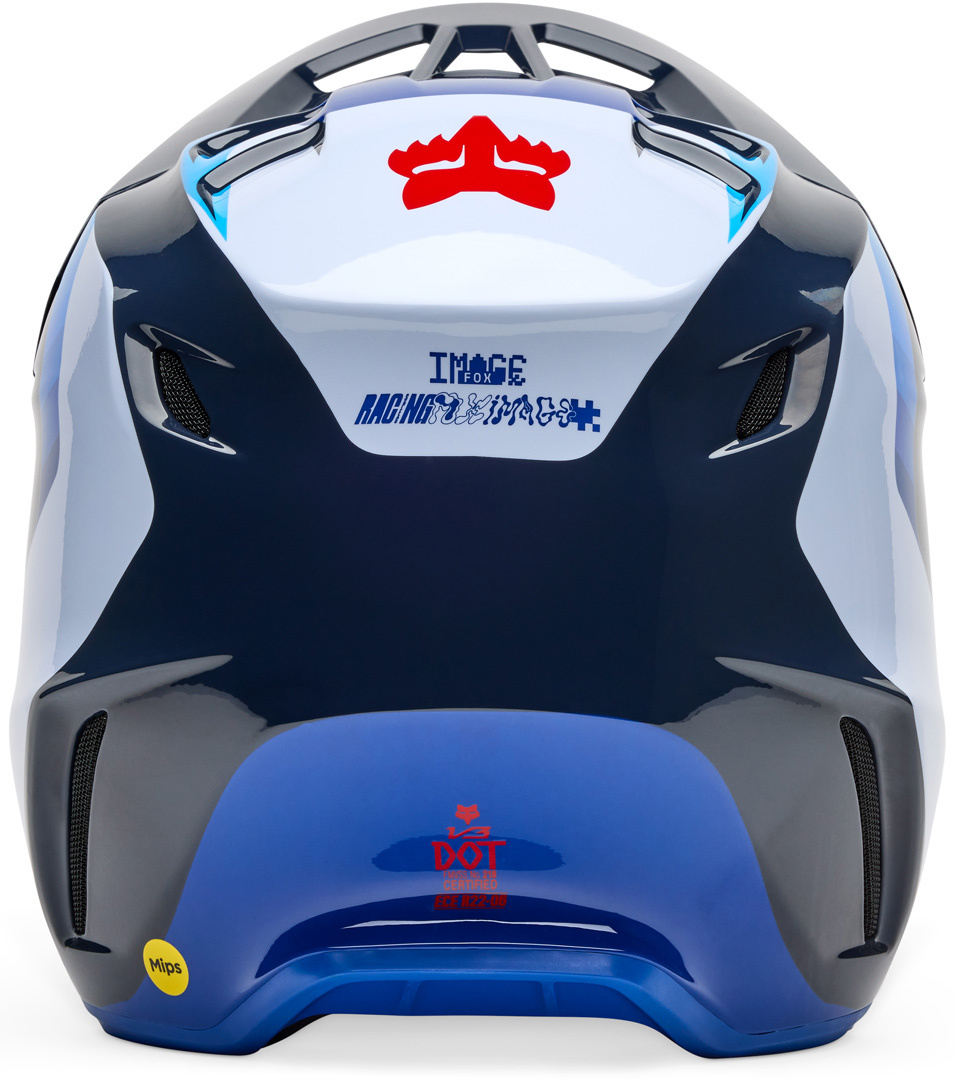 FOX V3 Fade MIPS Casco da motocross bianco/blu S (55/56) Figura 3
