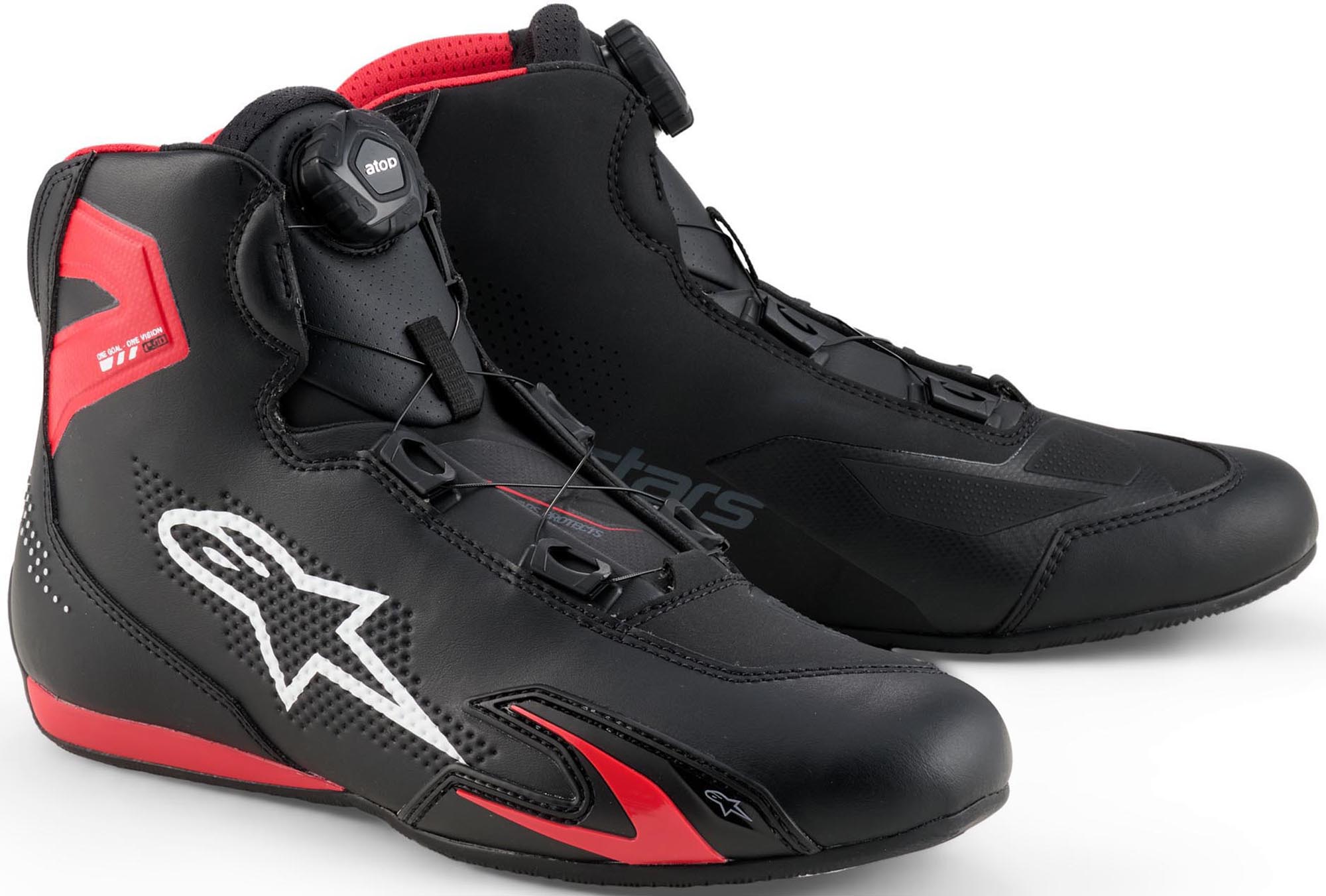 Alpinestars Celer 오토바이 슈즈 검정/빨강 10,5 그림 1