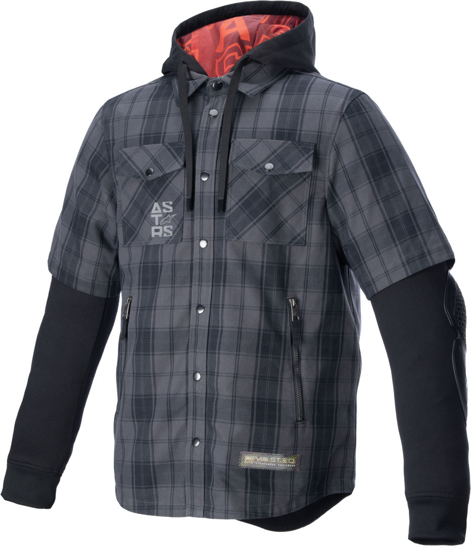 Alpinestars MO.ST.EQ Tartan Cămașă de motocicletă Negru/gri S Figura 1