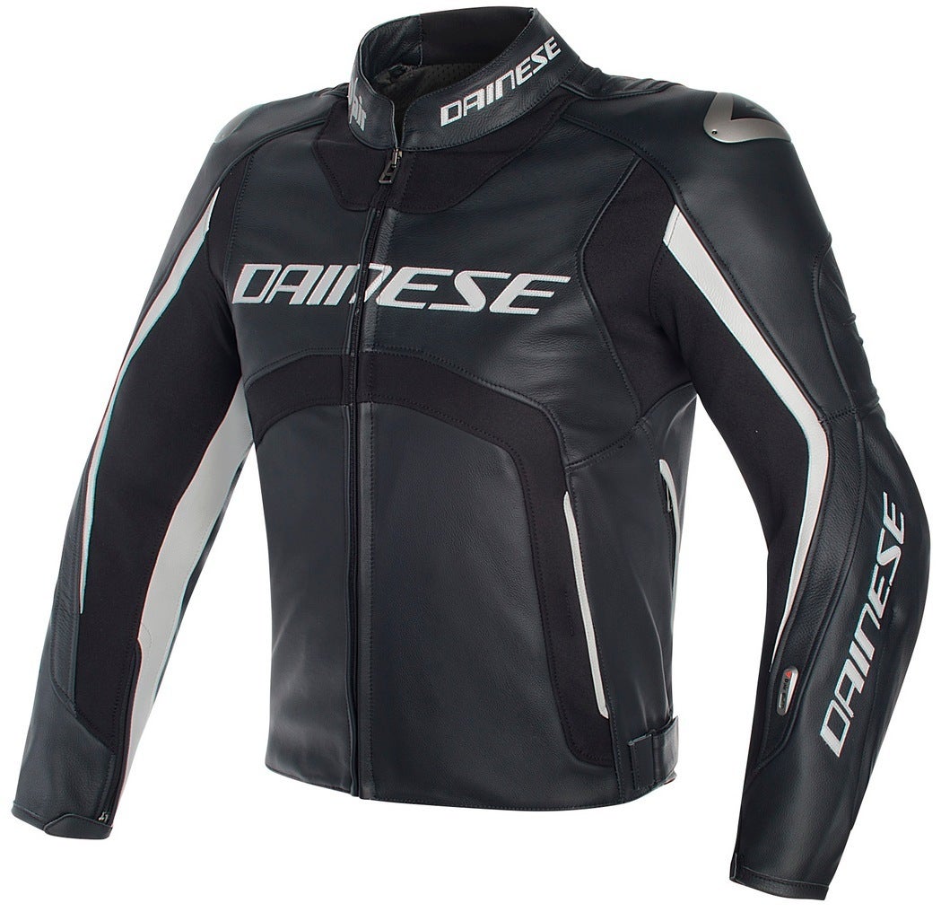 Dainese Misano D-Air Airbag Perforated Motorcycle Leather Jacket black/black/white 50 Figure 2