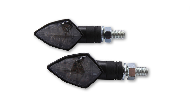 HIGHSIDER Smart Rock LED-indikator Kropp Svart / Lins Rökt (Par), Fram & Bak Figur 2