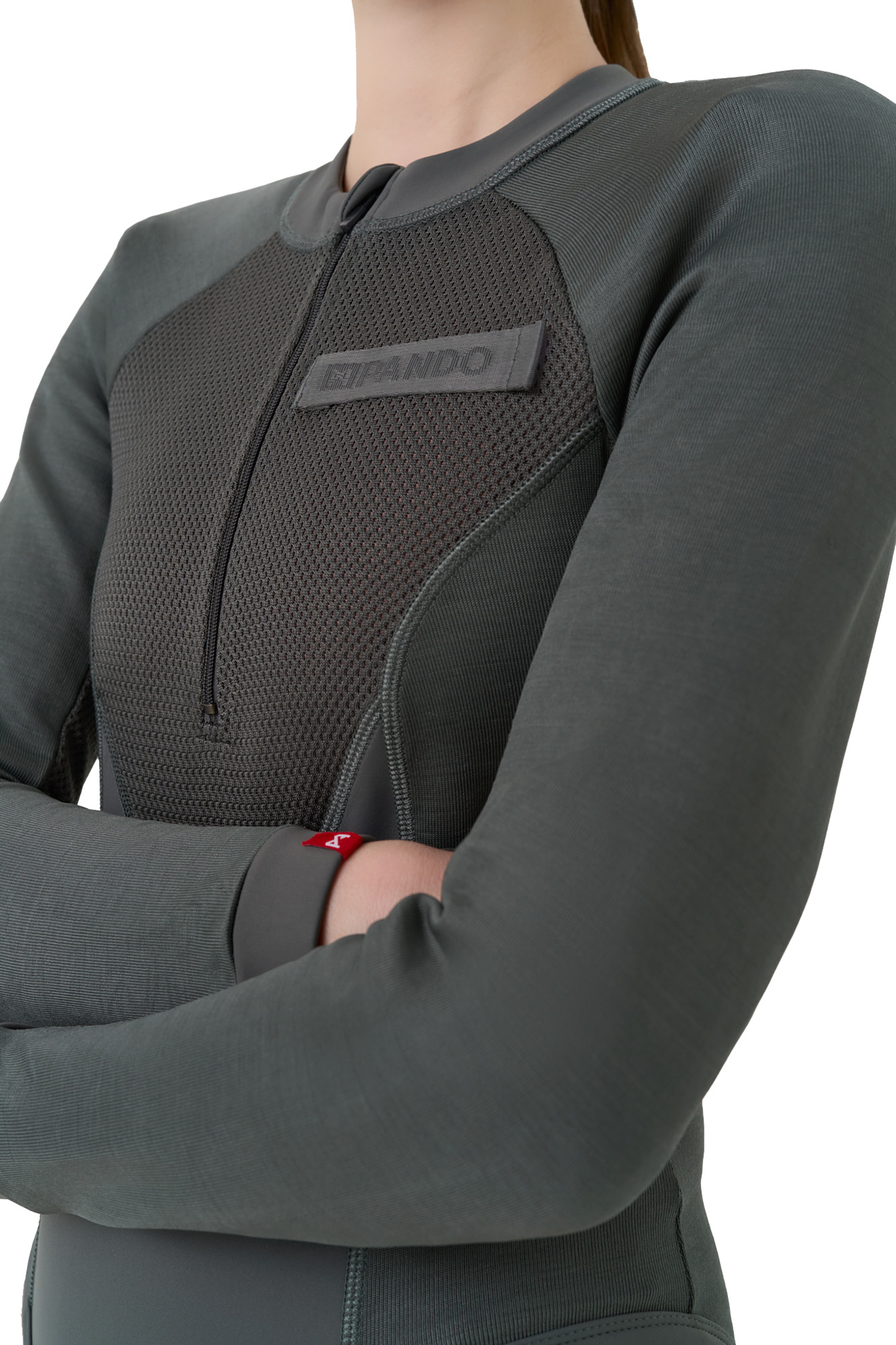 Pando Moto Bia Mesh Ladies Long Sleeve Protector Shirt olive S Figure 2