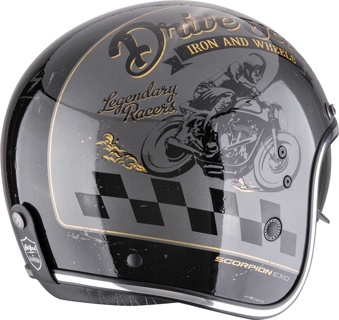 Scorpion Belfast Evo Drive Fast Jet Helm zwart/grijs/goud XXL (62/63) Figuur 3