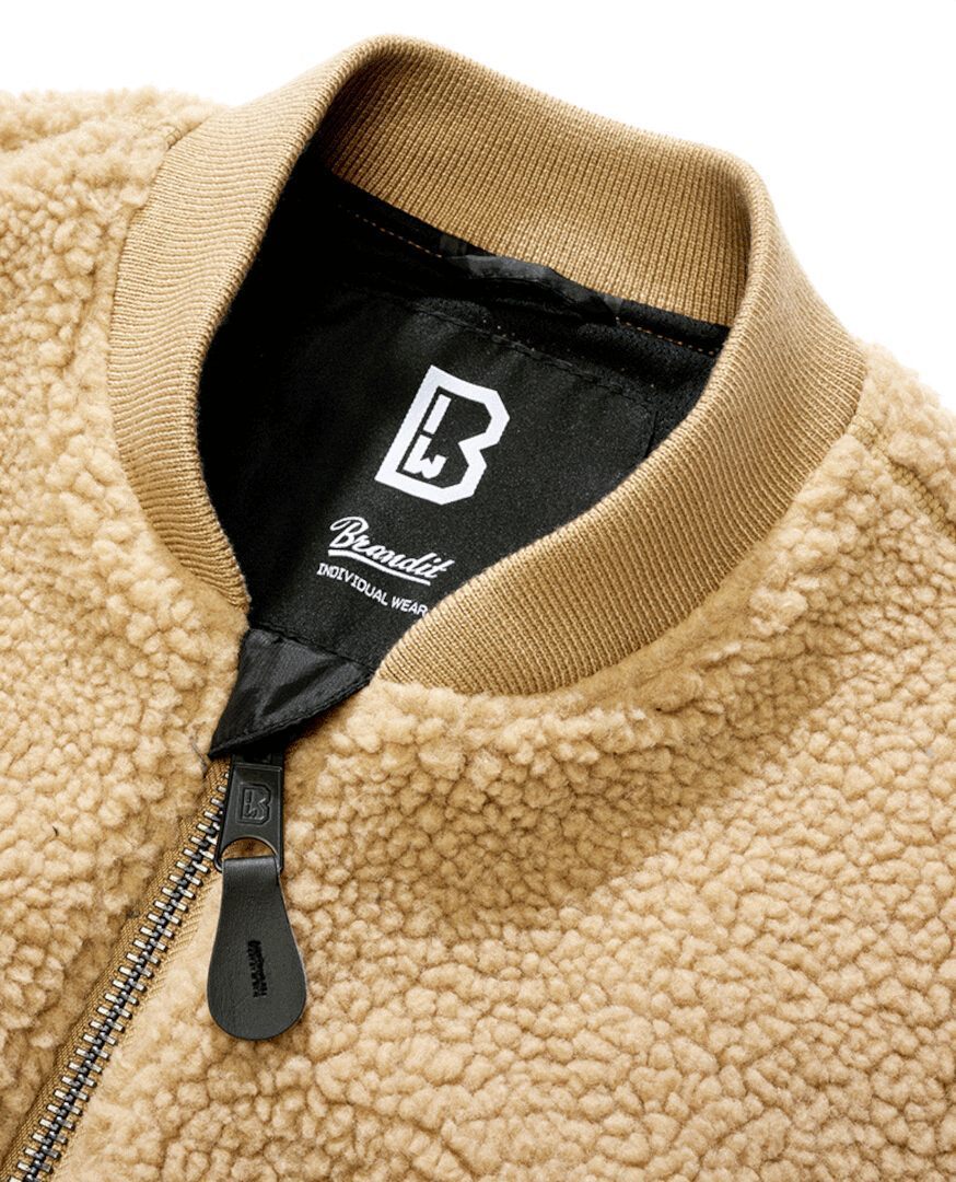 Brandit MA1 Sherpa Teddyfleece Jacke beige L Abbildung 2