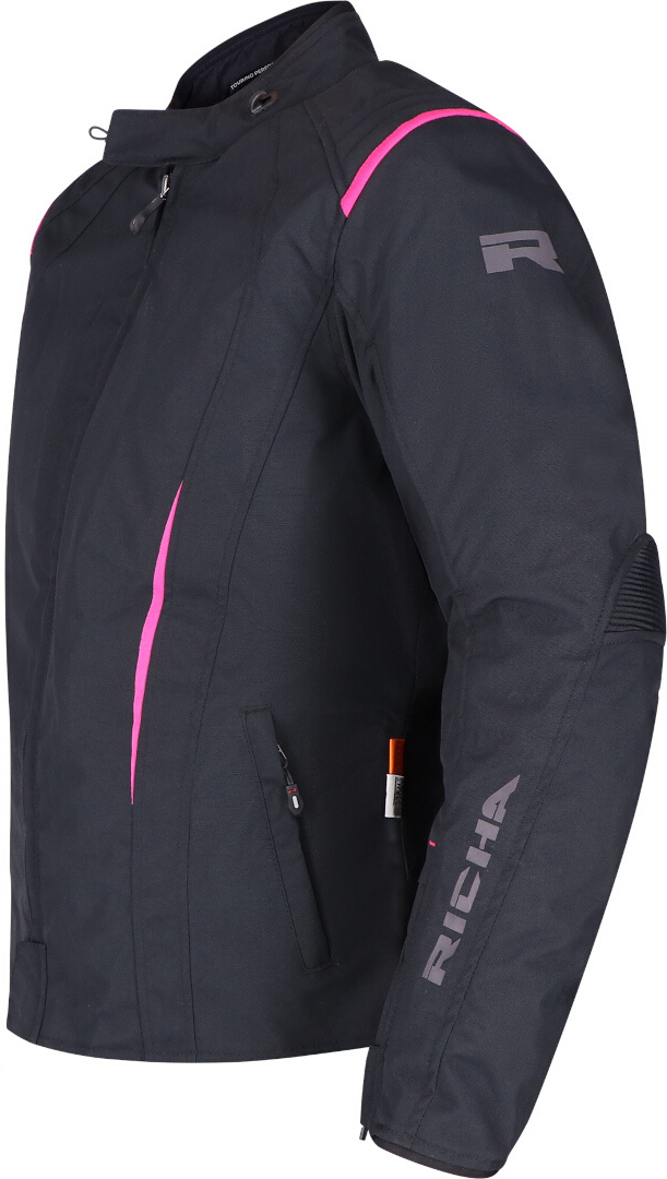 Richa Chloe 2 imperméable à l’eau dames moto textile veste noir/rose L Figure 2