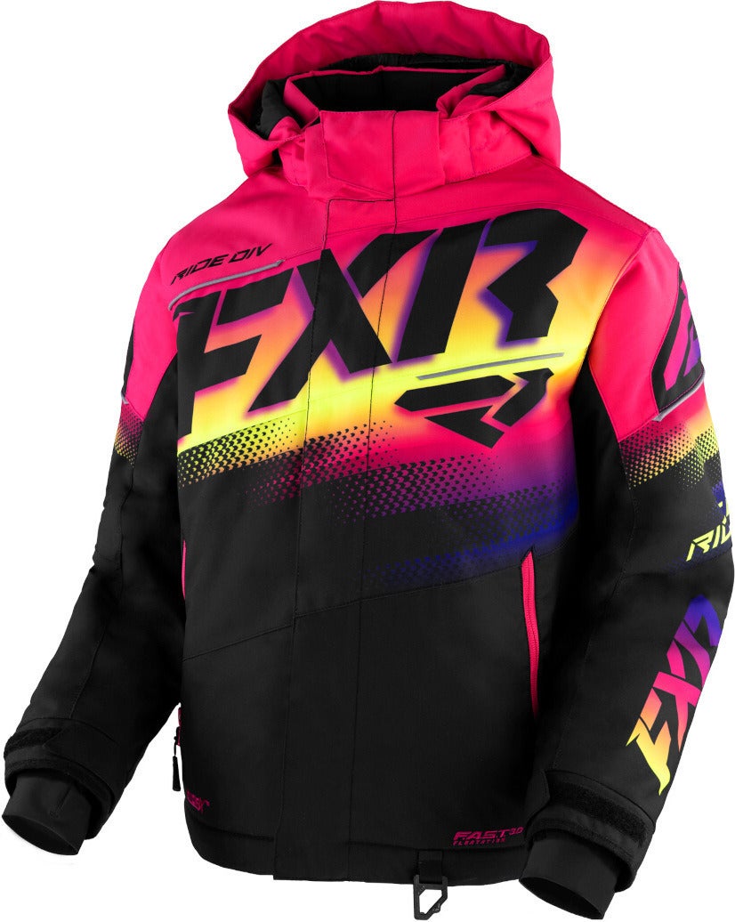 FXR Boost 2023 Mládežnická Sněžná Bunda Černá/růžová 12 Obrázek 1