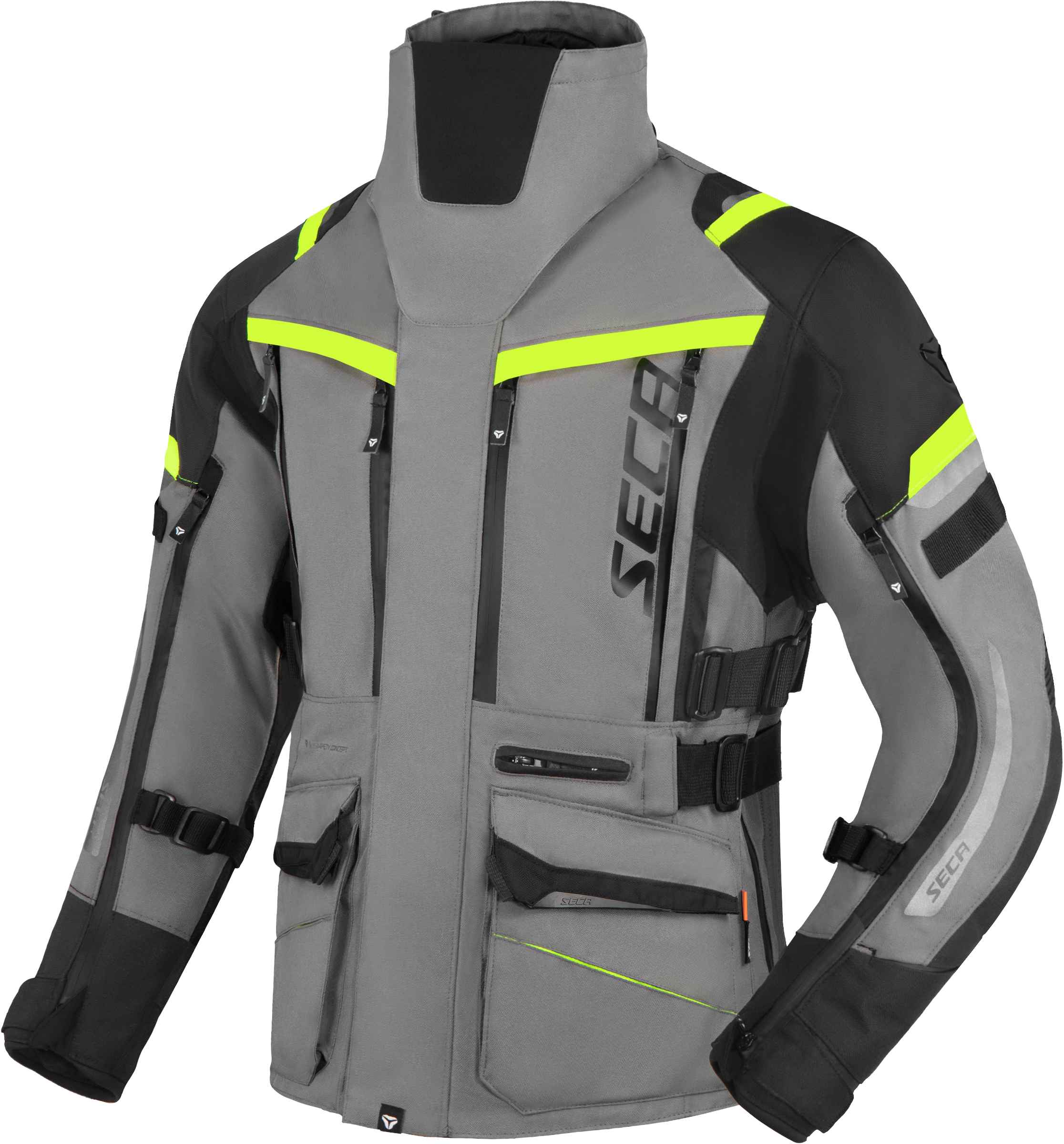 Seca Arrakis III waterproof Motorcycle Textile Jacket grey/black/yellow L Figure 2