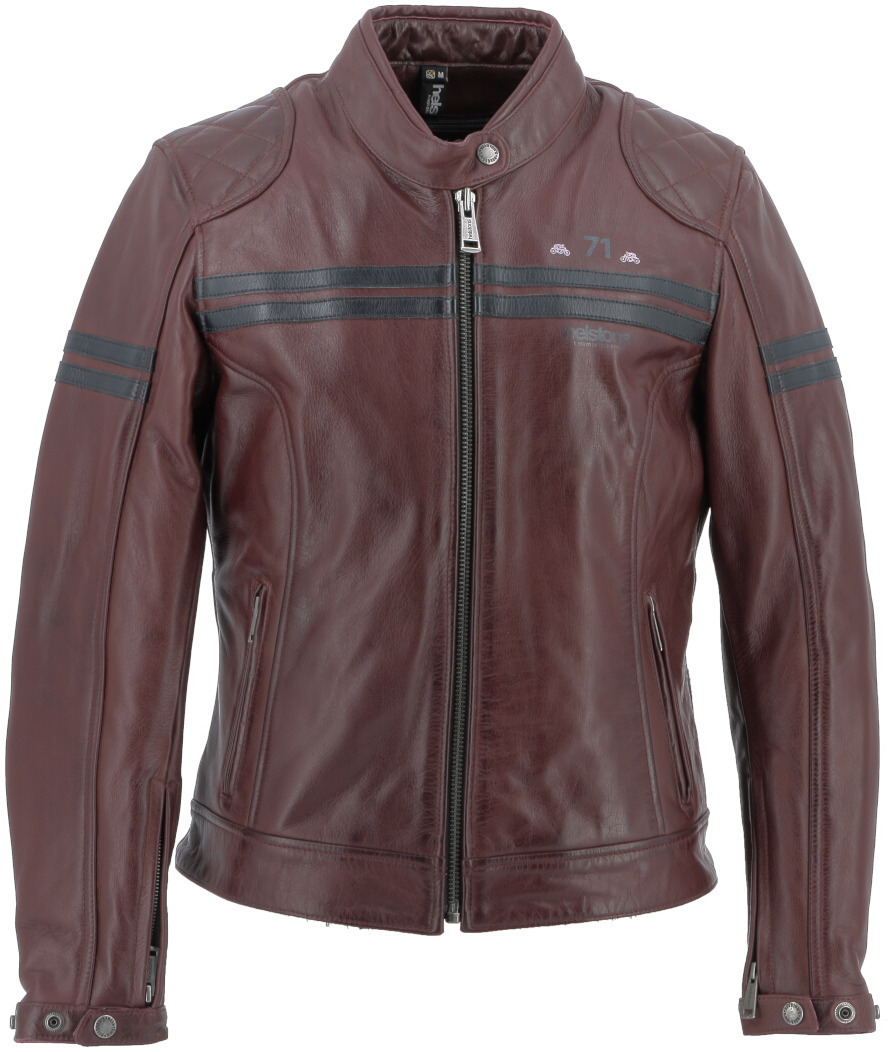 Helstons Chica Buffalo Jachetă de piele pentru motociclete pentru doamne Roșu închis S Figura 1
