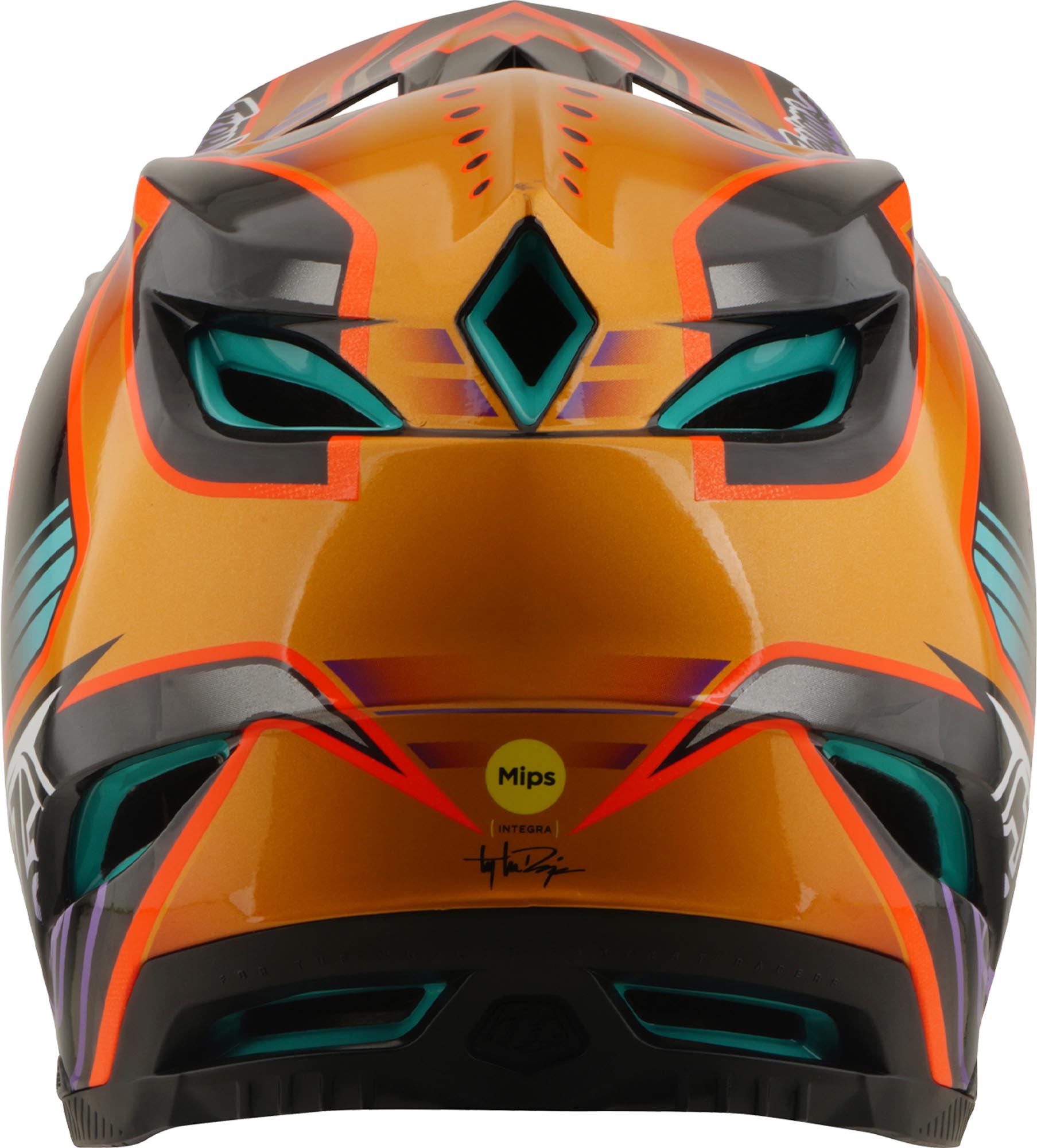 Side view of Troy Lee Designs D4 Carbon MIPS Crest Downhill Helmet