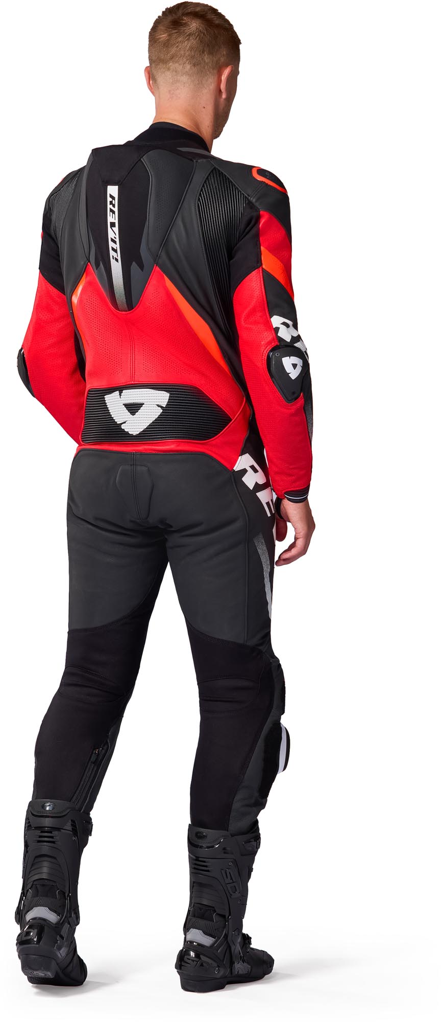 Side view of Revit Hyperspeed 3 perforated One Piece Motorcycle Leather Suit