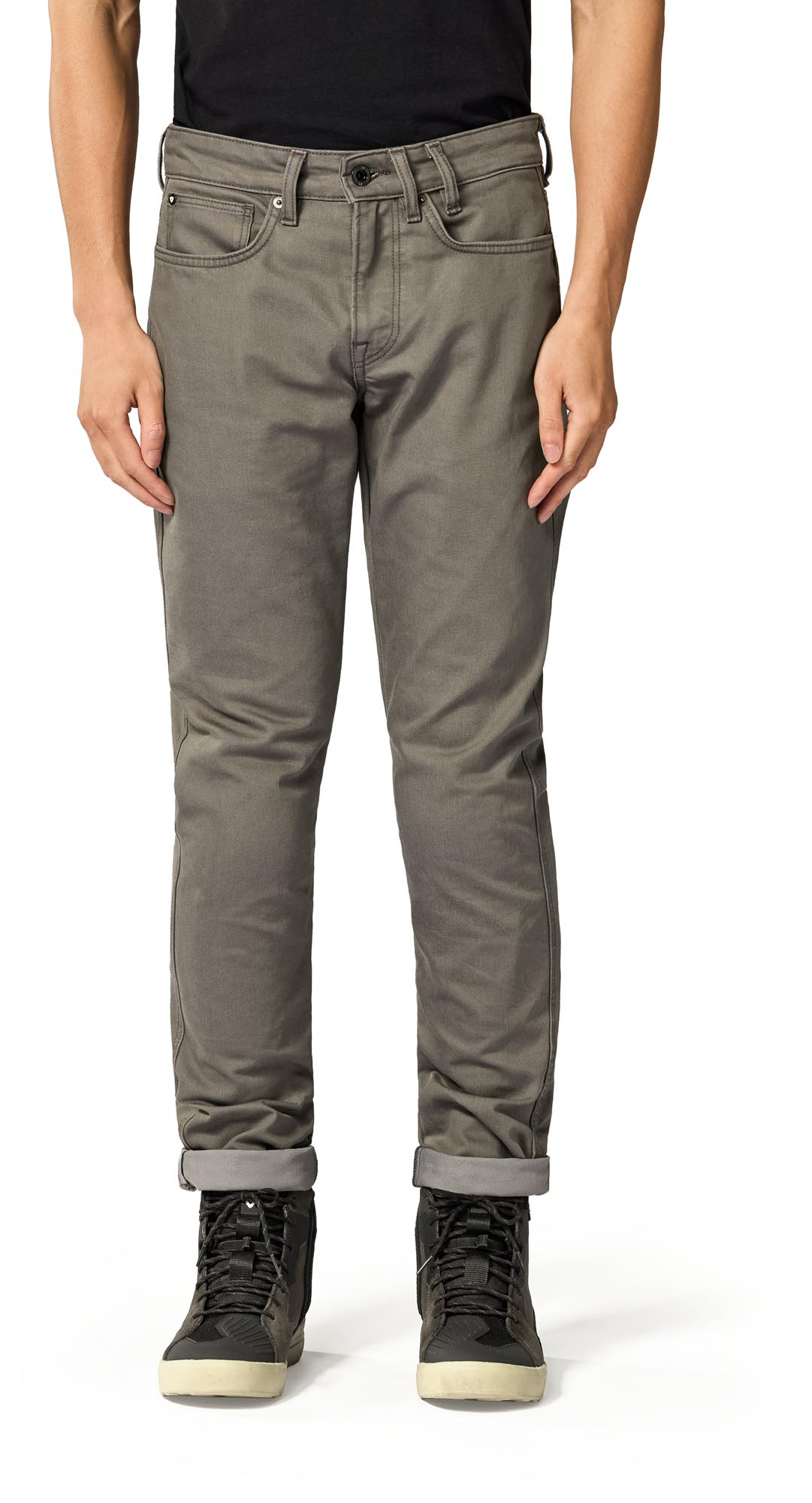 Revit Jamison Slim Motorcykeljeans Sort/oliven 33/30 Figur 3