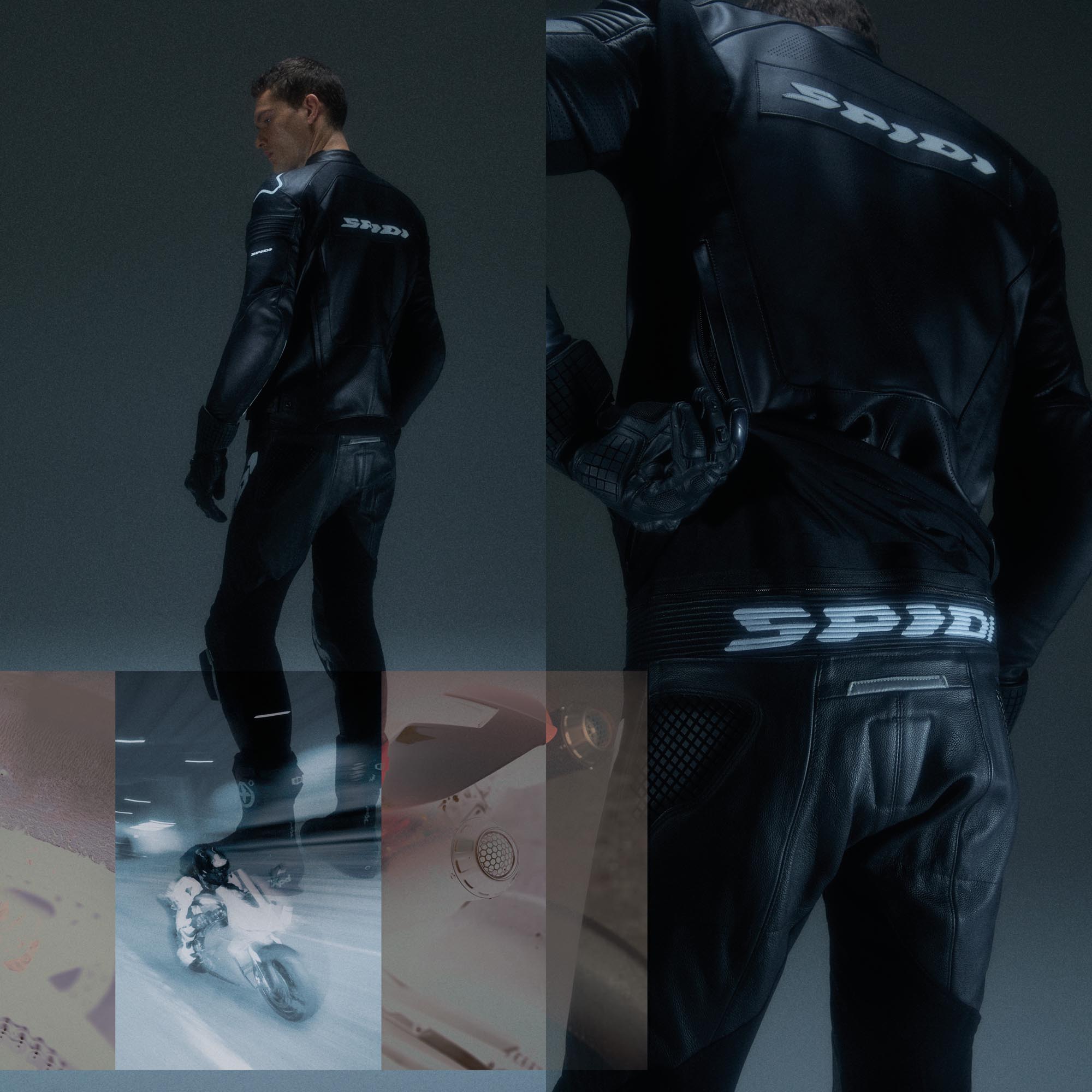 Spidi Hyper-V Pro perforated Motorcycle Leather Jacket black/white 52 Figure 7