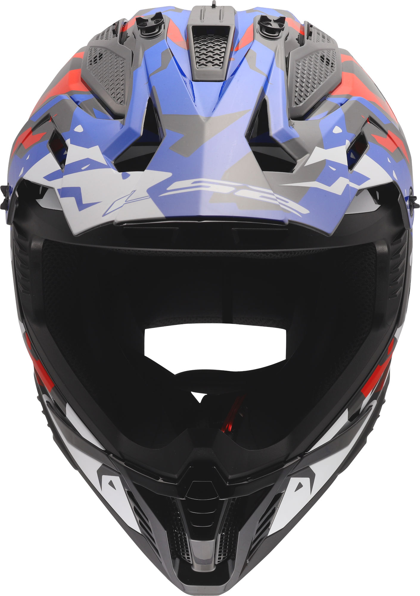 LS2 MX708 Fast II Grotesk Motocross-kypärä valkoinen/sininen/punainen L (59/60) Kuva 9