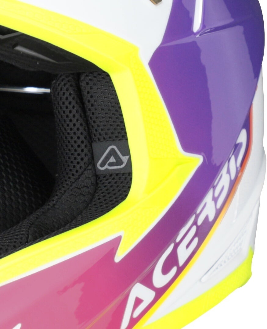 Acerbis T711 Capacete de motocross branco/roxo XL (61/62) Figura 5