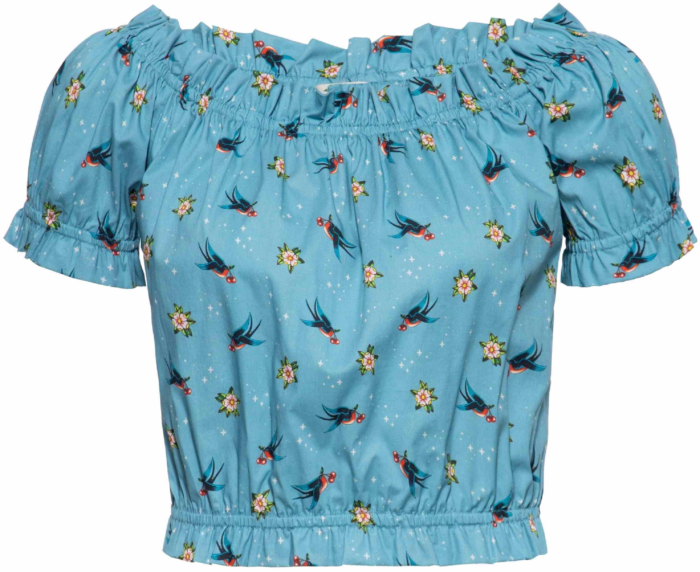 Queen Kerosin Oldschool Tattoo Damen Bluse S Abbildung 1