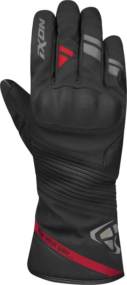 Ixon Pro Midgard Vandtætte vintermotorcykelhandsker sort/rød 2XL Figur 1