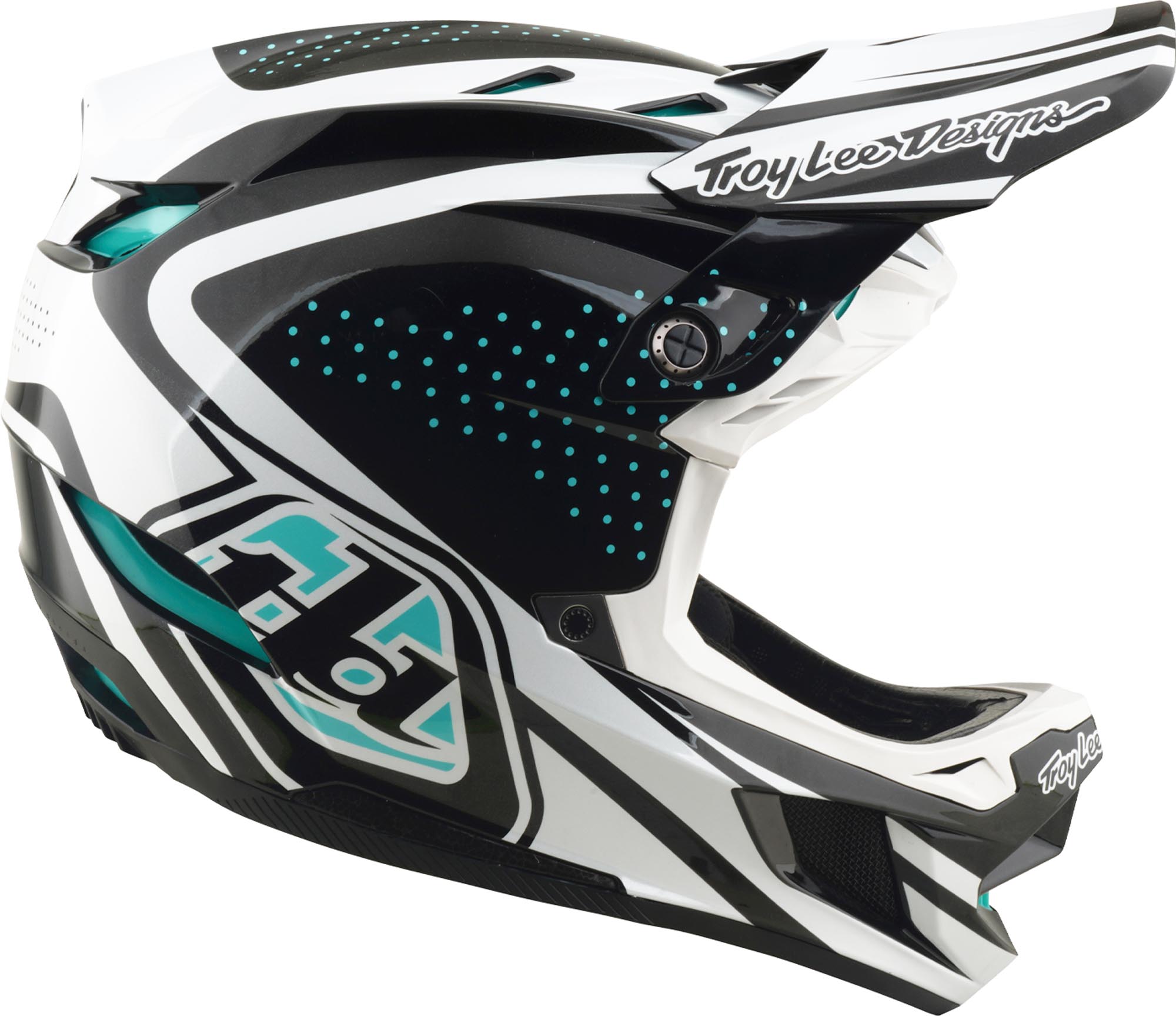 Troy Lee Designs D4 Polyacrylite MIPS The Line Downhill Helm weiß/schwarz L (58/59) Abbildung 4