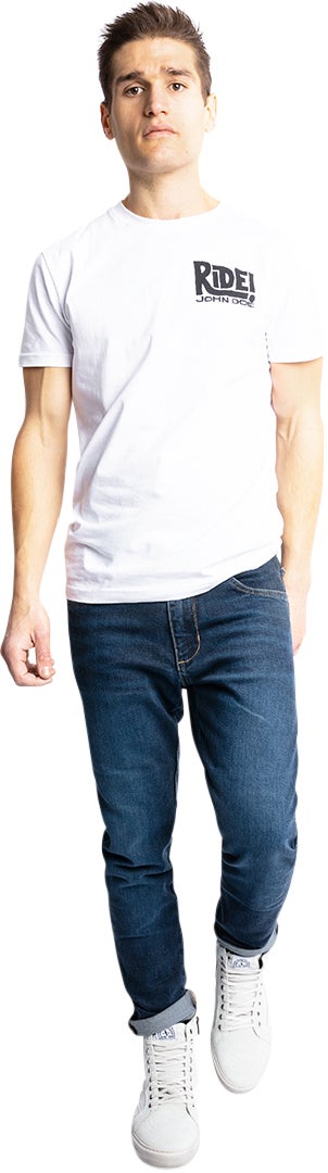 John Doe Pioneer Mono Vaqueros de moto Blue Stone Wash 36 L30 Figura 15