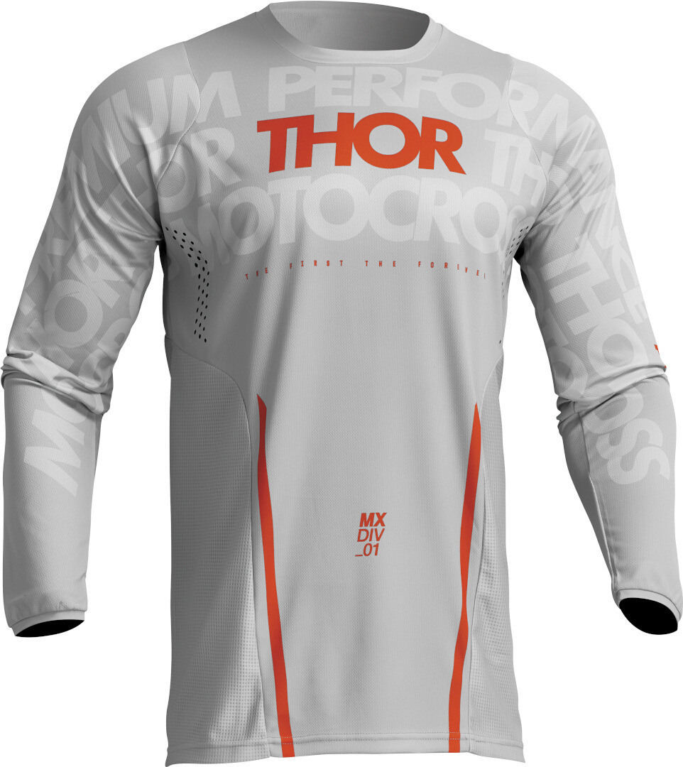 Thor Pulse Mono Motocross trøje lysegrå XL Figur 1