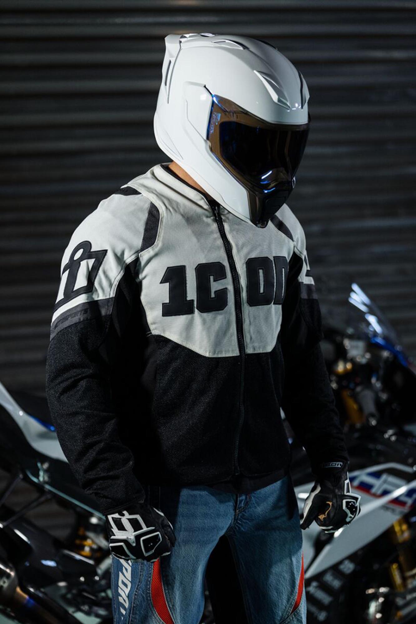 Icon Ultraflite Casco lucido Bianco M Figura 6