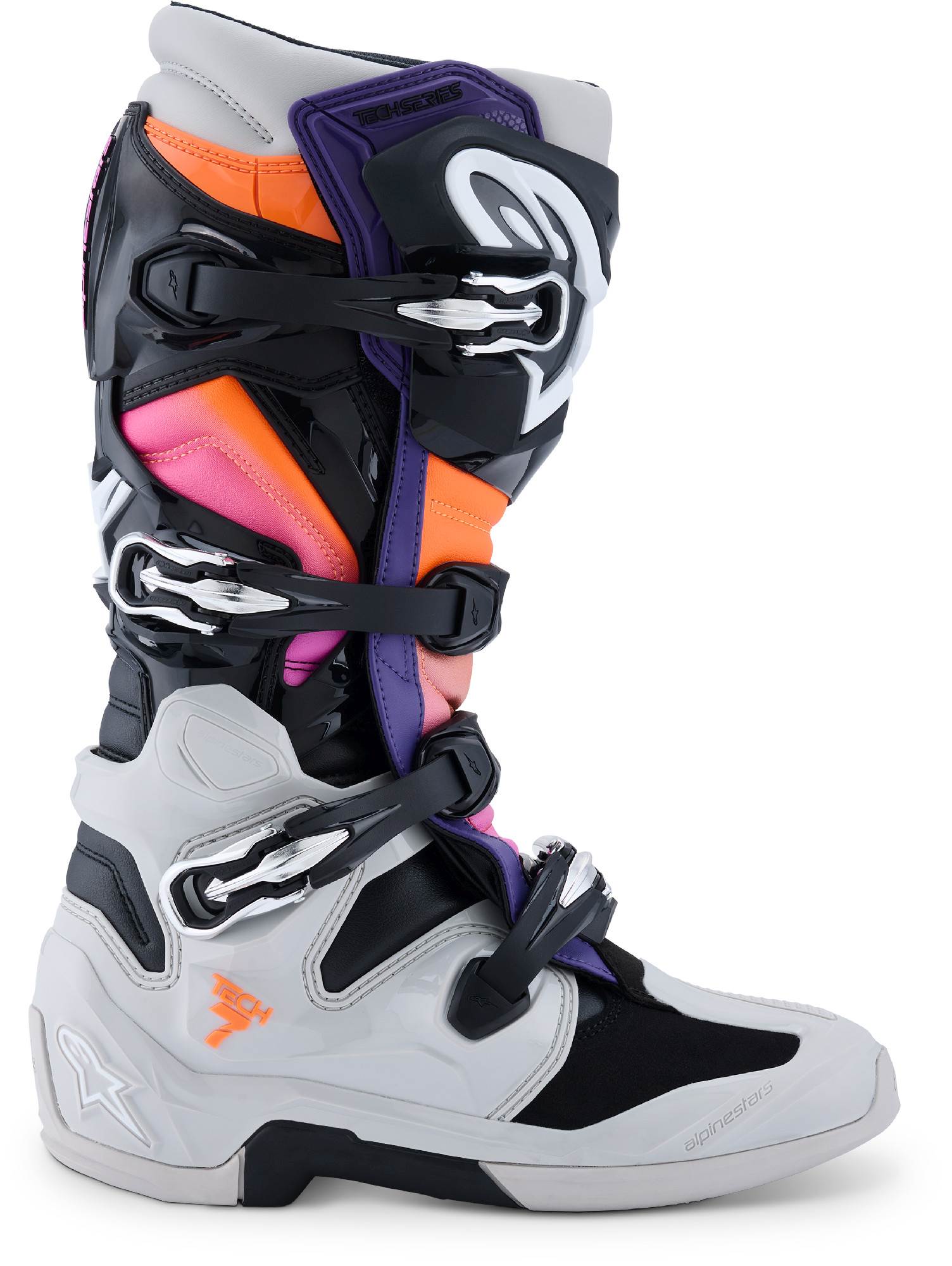 Alpinestars Tech 7 Motocross Stiefel schwarz/hellgrau/orange/pink 5 Abbildung 5