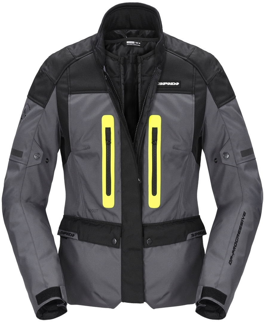 Spidi Traveler 3 H2Out Jachetă textilă pentru motociclete pentru doamne negru/gri/galben L Figura 1