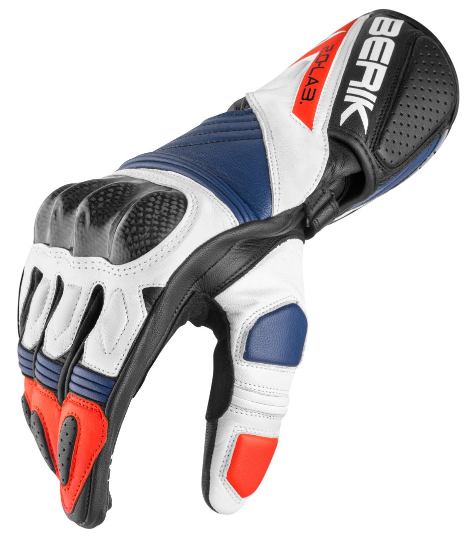 Berik Zoldar Motorradhandschuhe schwarz/weiß/rot/blau M Abbildung 3