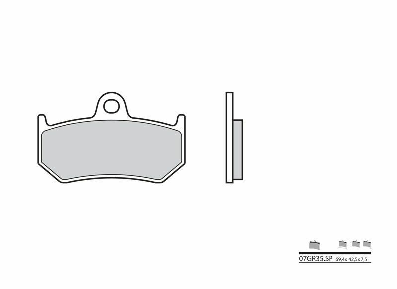 Brembo S.p.A. Vägbromsbelägg sintrade metall - 07GR35SP Figur 1