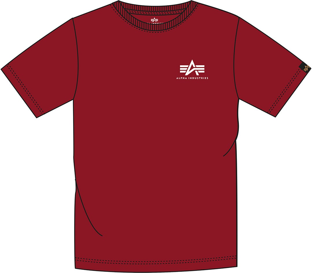 Alpha Industries Basic T Small Logo T-Shirt rood/wit 5XL Figuur 1