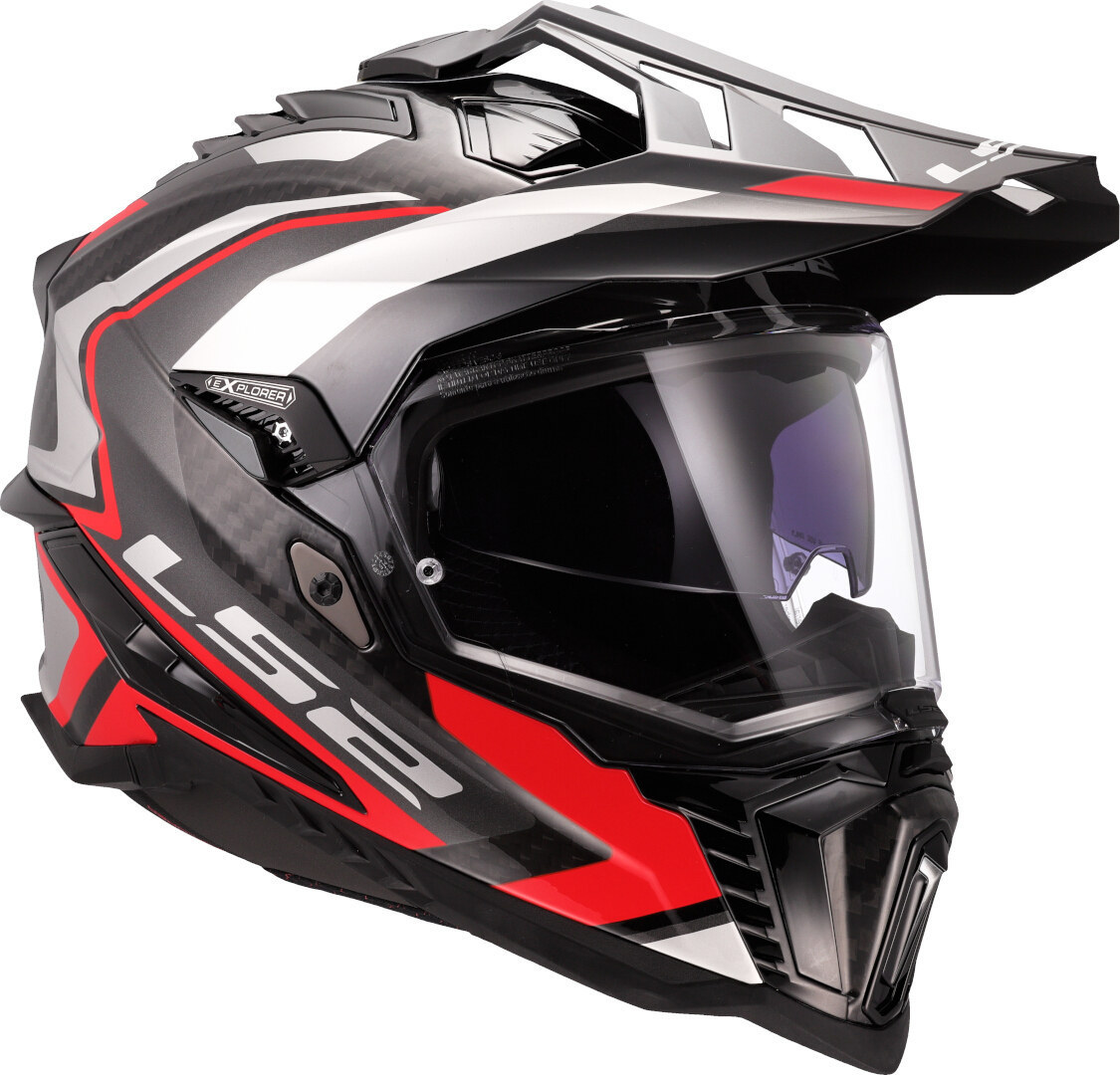 LS2 MX701 Explorer Carbon Frontier II Casco da motocross carbonio/rosso S (55/56) Figura 7