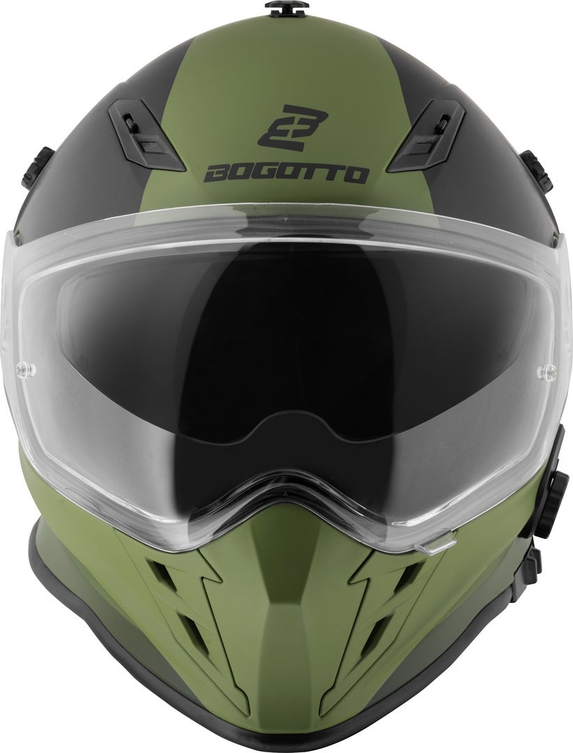 Bogotto H331 BT Tour EVO Bluetooth Casque d’enduro Noir mat/vert XL Figure 11