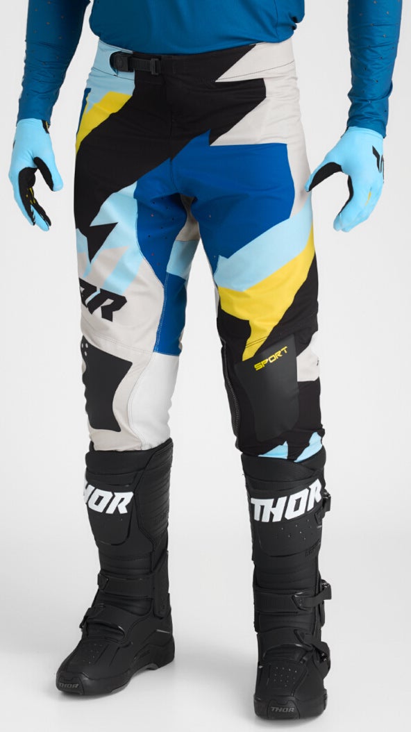 Thor Sportmode Brave Motocross bukser sort/blå/gul 40 Figur 9