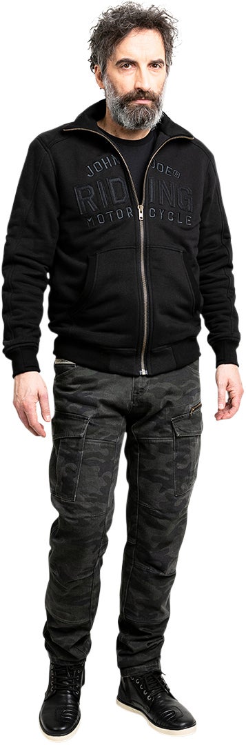 John Doe Standup Neck Motorcykel hoodie Sort/sort M Figur 13
