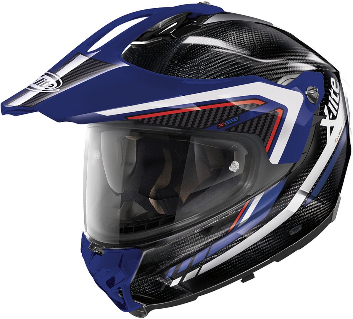 X-Lite X-552 Ultra Carbon Latitude N-Com Přilba černá/modrá/bílá XS (55) Obrázek 1