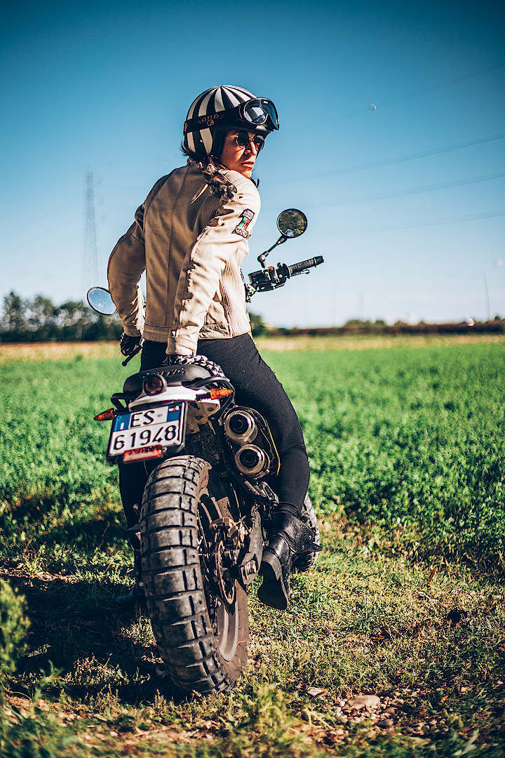 HolyFreedom Zero Damen Motorrad Lederjacke creme L Abbildung 9