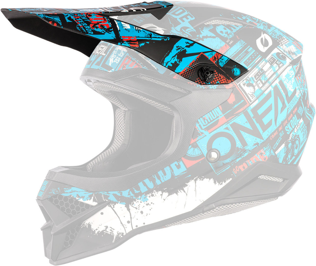 Oneal 3Series Ride V22 Hjälm Peak blått Figur 1