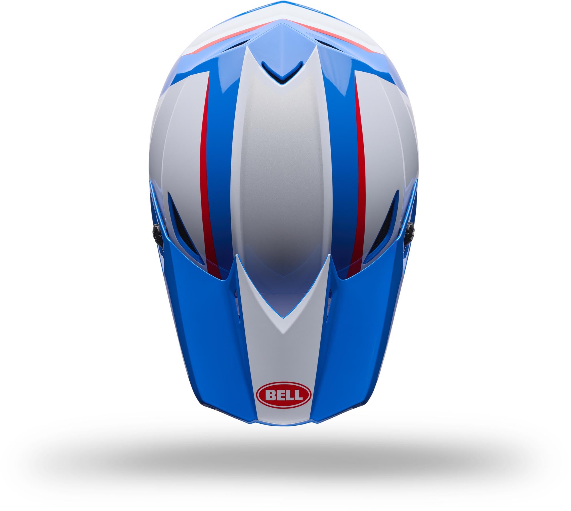 Bell MX-10 MIPS Spiral Casco da motocross giovanile bianco/rosso/blu Y/M (51/52) Figura 5