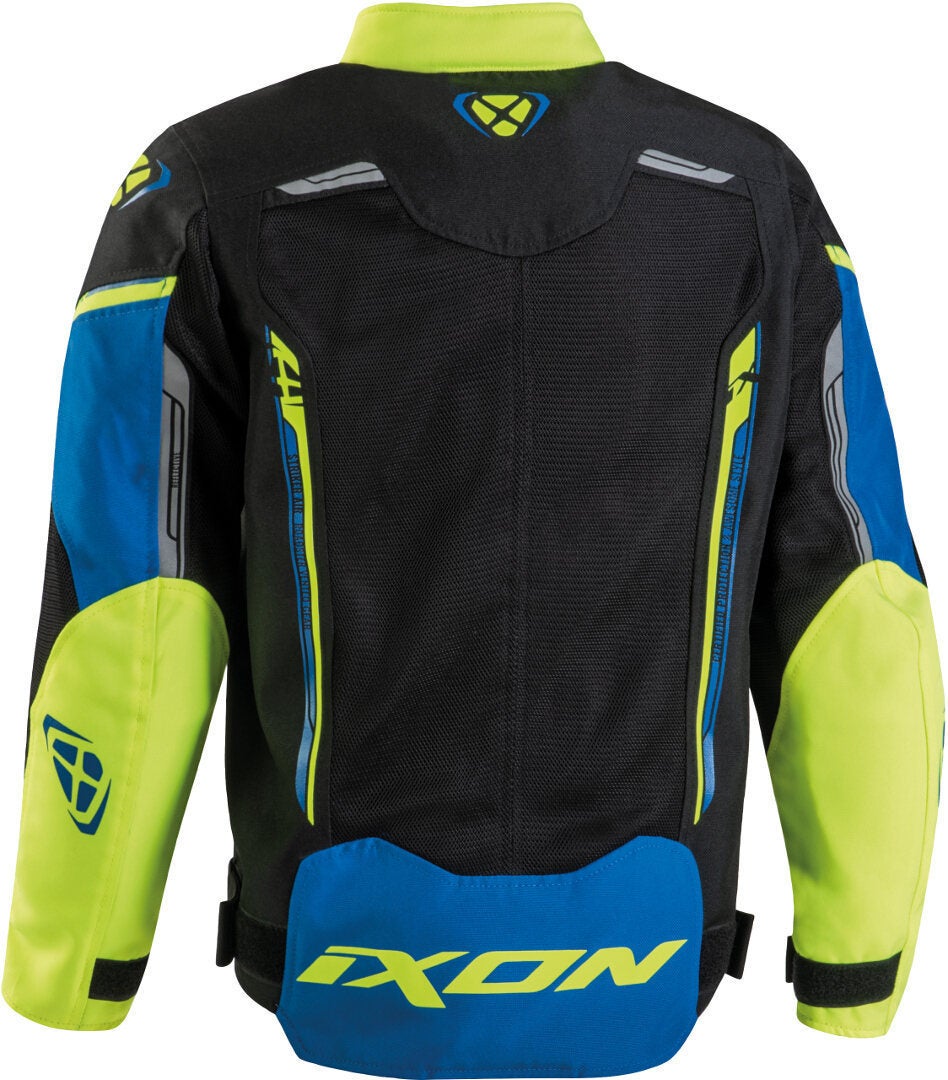 Ixon Striker Air Kinder Motorrad Textiljacke schwarz/blau/gelb 12 Jahre Abbildung 2