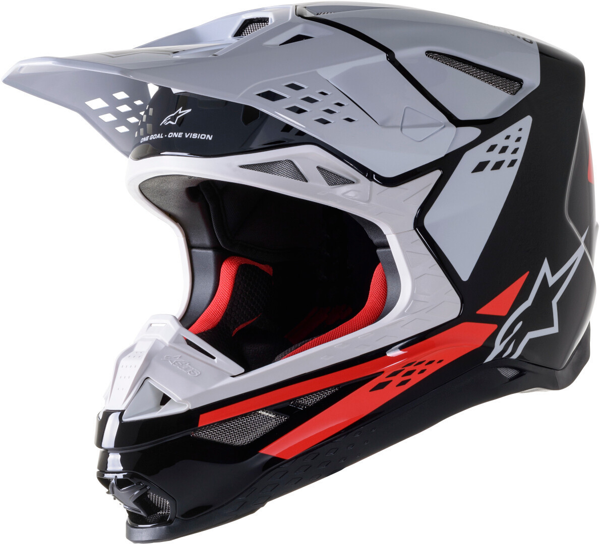 Alpinestars Supertech M8 Factory Cască de motocross Negru/Alb/Roșu XS Figura 1